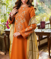 Grace Z-(W479)- Stitched Embroidered 3pc Marina Dress with Dyed shawl.